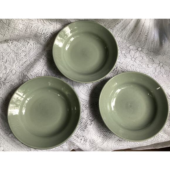 Block Basic Pebble Stone GRAY Rim Soup Bowls Set of 3 8.25” - Picture 2 of 9